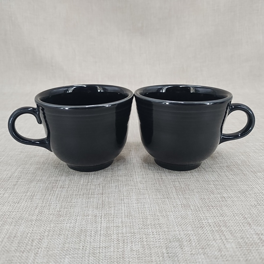Fiesta Fiestaware Black Tea Cup SET OF 2 NEW **First Quality